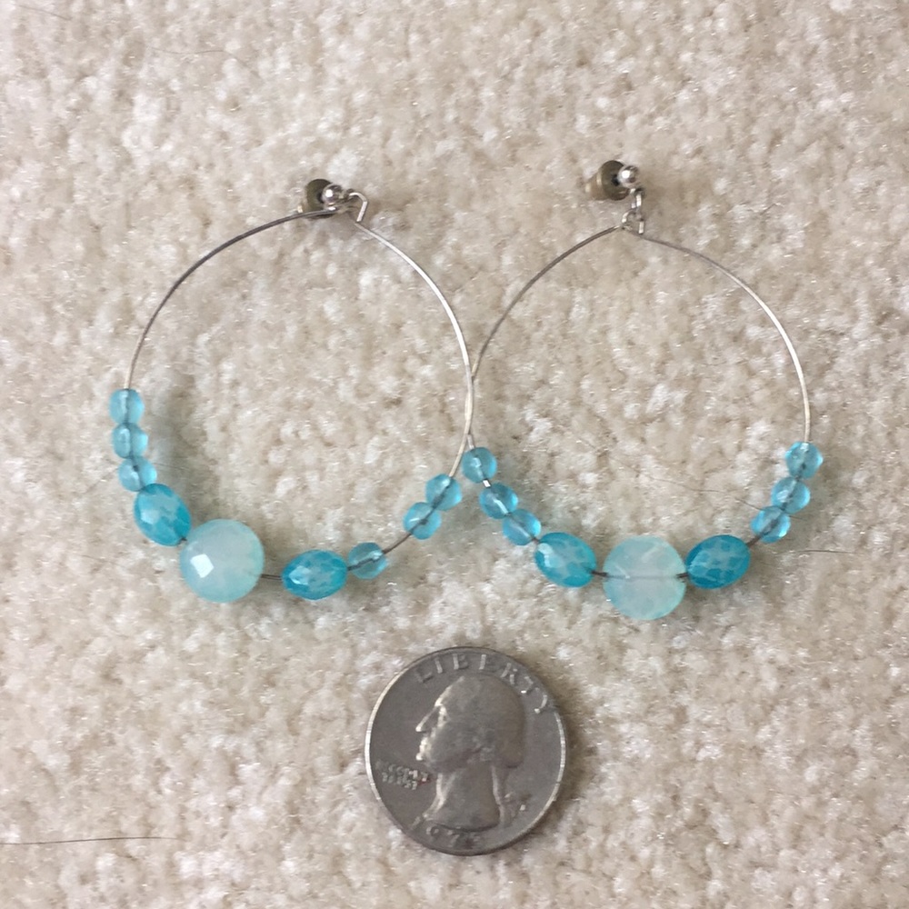 Beaded earrings.
